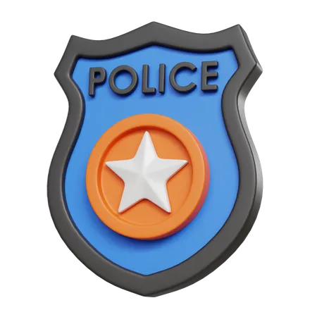 Distintivo de polícia  3D Icon