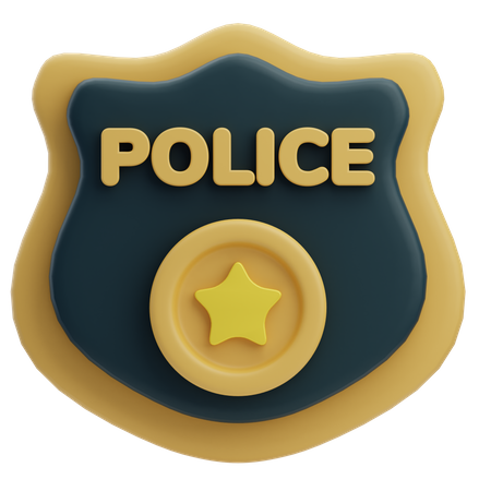 Distintivo de polícia  3D Icon