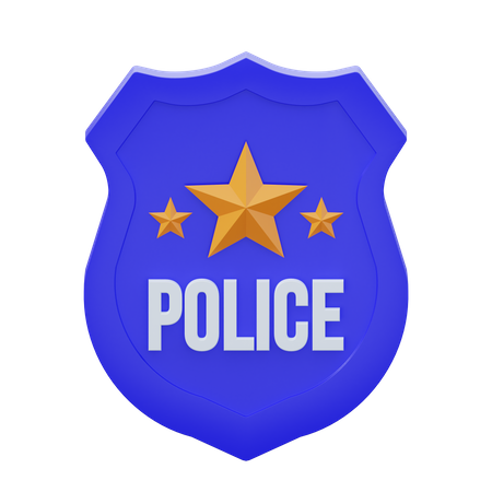 Distintivo de polícia  3D Icon