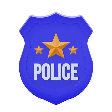 Distintivo de polícia  3D Icon