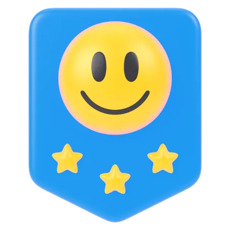 Distintivo sorridente  3D Icon