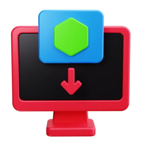 Distribución de contenidos  3D Icon