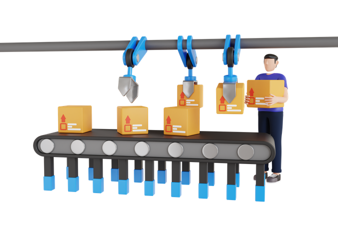 La distribución del producto  3D Illustration