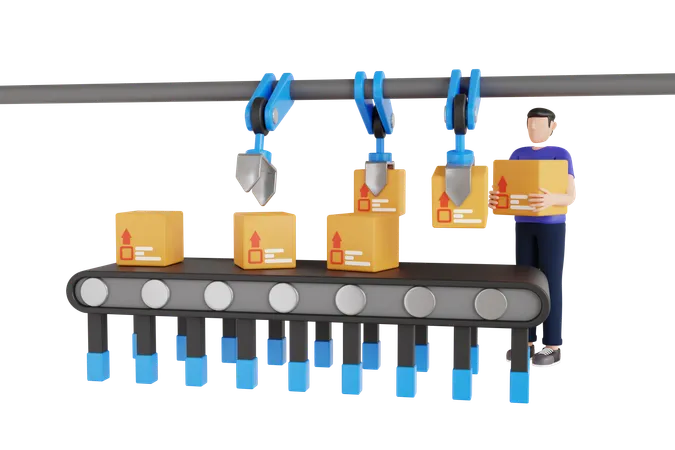 La distribución del producto  3D Illustration