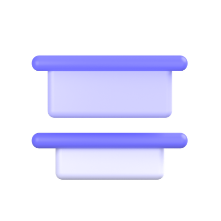 Distribución vertical superior  3D Icon