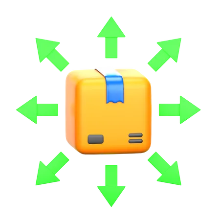Distribuição de pacotes  3D Icon