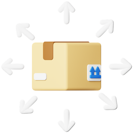 Distribuição de pacotes  3D Icon