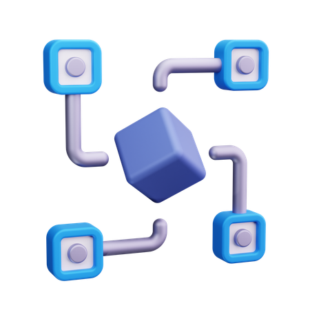 Distributed  3D Icon