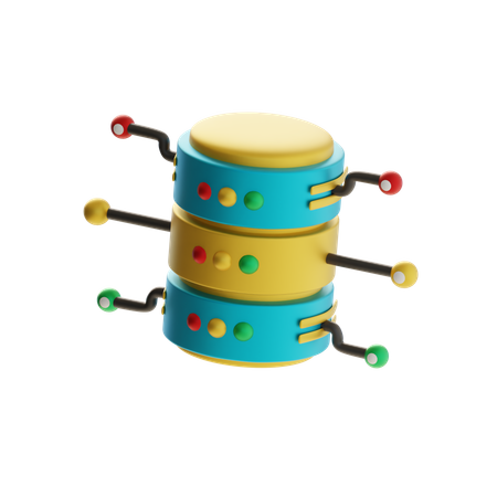 Distributed Database Network  3D Icon