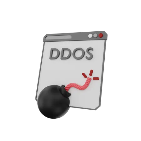 Distributed Denial Of Service Attack  3D Icon