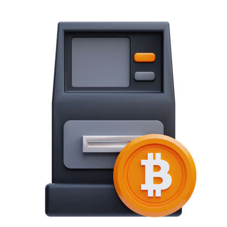 Distributeur automatique de bitcoins  3D Icon