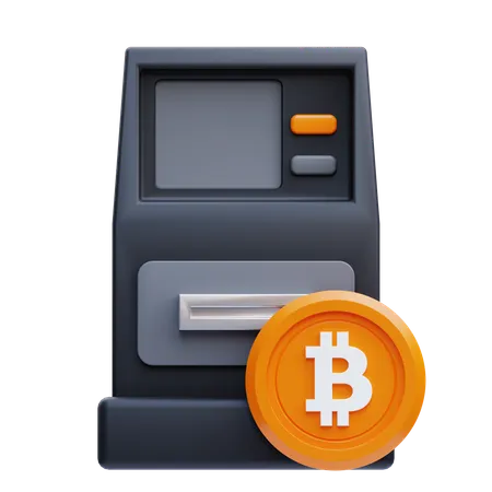 Distributeur automatique de bitcoins  3D Icon