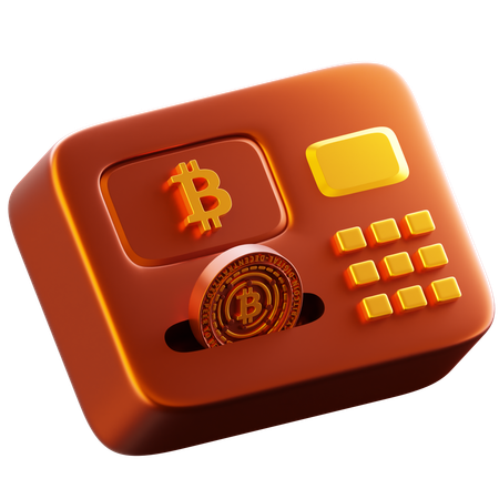 Distributeur automatique de bitcoins  3D Icon