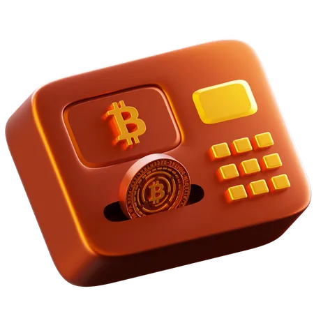 Distributeur automatique de bitcoins  3D Icon