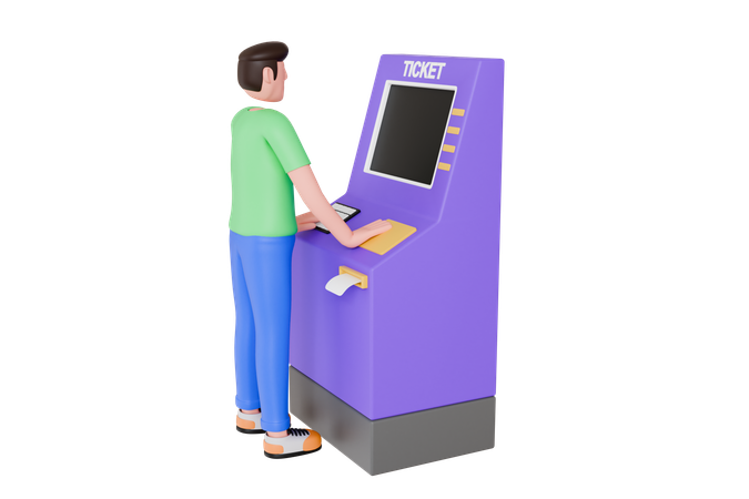 Distributeur automatique de billets  3D Icon