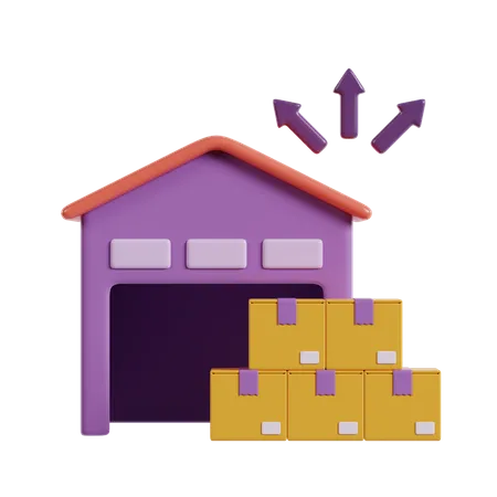 Distribution Center Delivery Business Icon 3 D Illustration 3D Icon