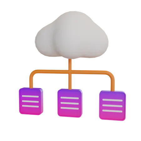 Distribution en nuage  3D Illustration