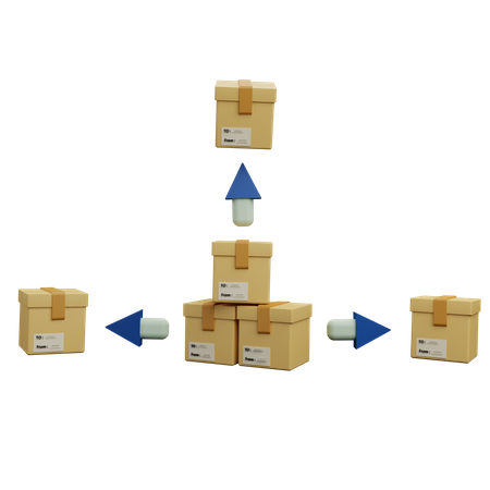 Distribution de colis  3D Icon