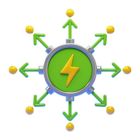 Distribution d'énergie  3D Icon