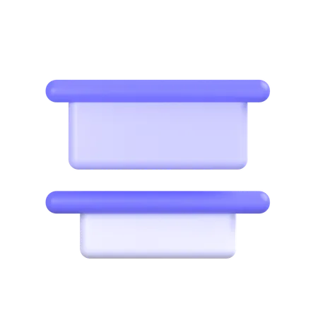 Distribuzione verticale superiore  3D Icon