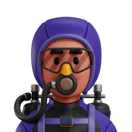 Diver Player  3D Icon