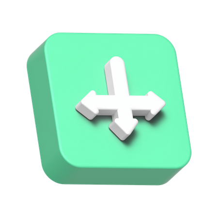 Divergence Down Arrow  3D Icon
