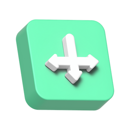 Divergenzpfeil nach unten  3D Icon