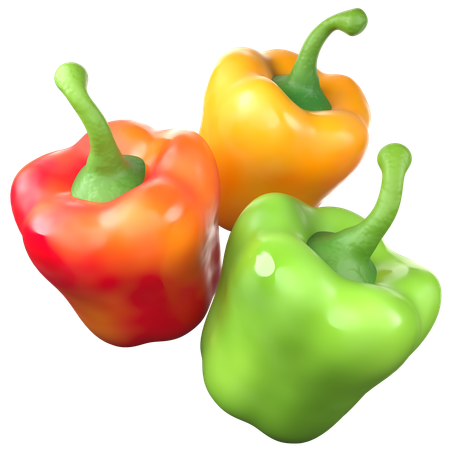 Verschiedene Paprika  3D Icon