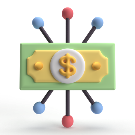 Diversificación del dinero  3D Icon