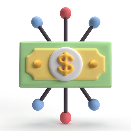 Diversificación del dinero  3D Icon