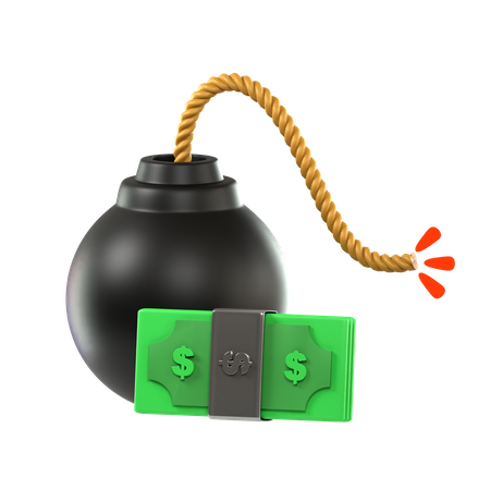 Bomba de dívida  3D Icon