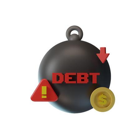 Dívida empresarial  3D Icon