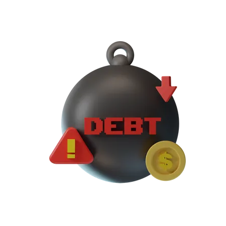 Dívida empresarial  3D Icon