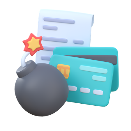 Dívida de cartão de crédito  3D Icon