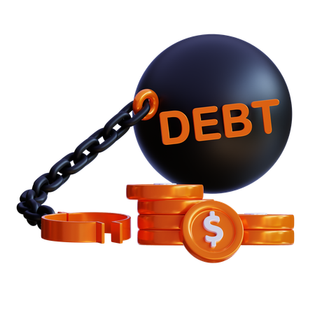 Dívida financeira  3D Icon