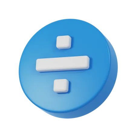 Divide Symbol  3D Icon