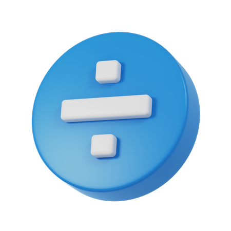 Divide Symbol  3D Icon