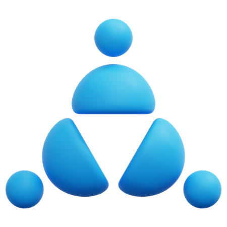 Divided Team Structure  3D Icon