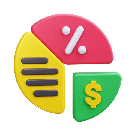 Dividendes financiers  3D Icon