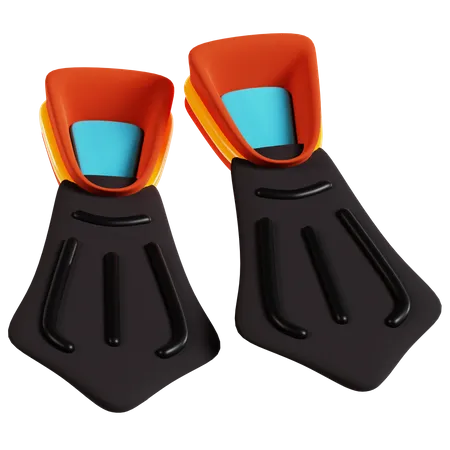 Diving Fins  3D Icon