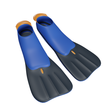 Diving Fins  3D Illustration