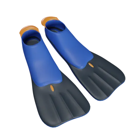 Diving Fins  3D Illustration