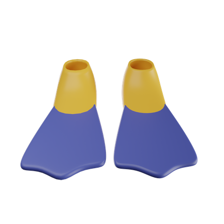 Diving Fins  3D Illustration