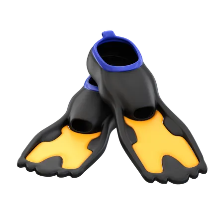 Diving Flippers  3D Icon