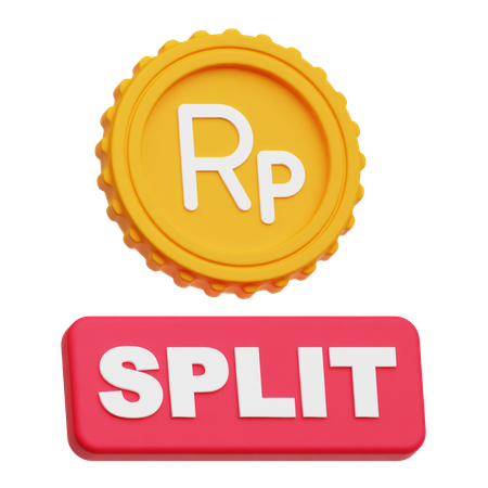 División de la rupia  3D Icon