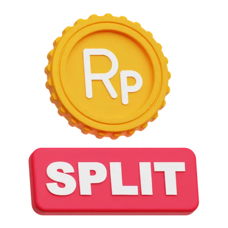 División de la rupia  3D Icon