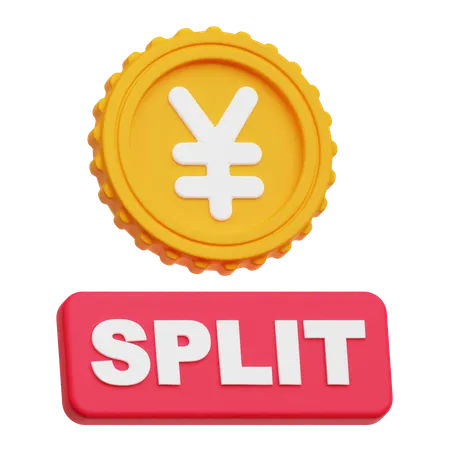 División del yen  3D Icon