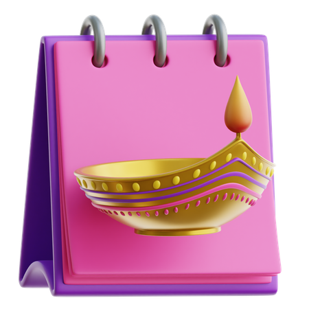 Diwali Calendar  3D Icon