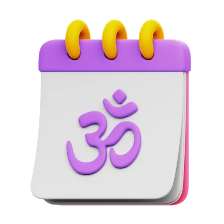 Diwali Calendar  3D Icon