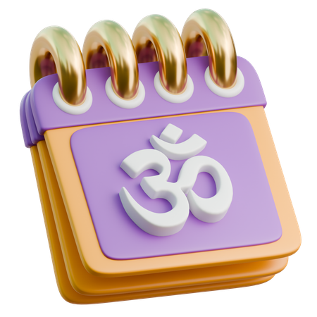 Diwali Calendar  3D Icon